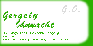 gergely ohnmacht business card